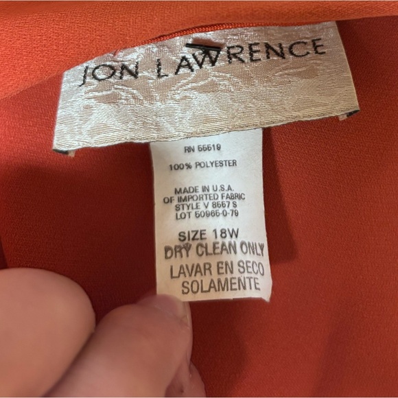 Vintage Jon Lawrence Rust Wide Leg Pants – Size 18W – Made in USA - Picture 10 of 11